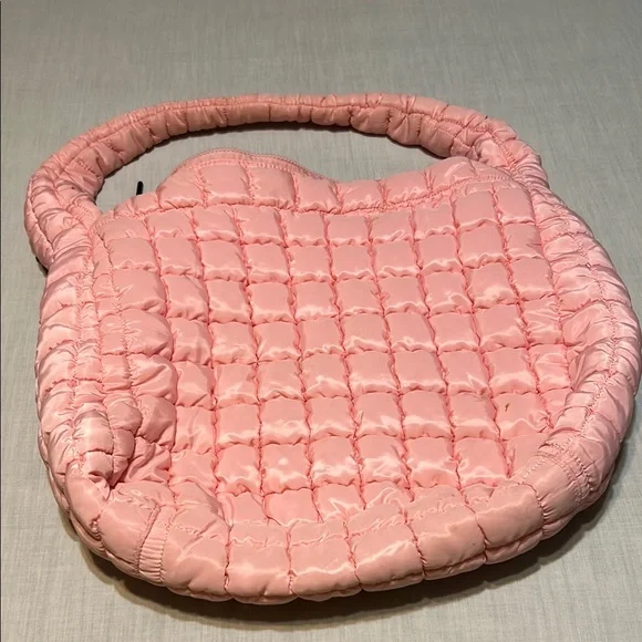 Katydid Oversized Pink Quilted Hobo Shoulder Bag - Picture 3 of 13